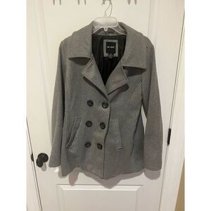 Me Jane Gray Double Breasted Jacket dressy coat